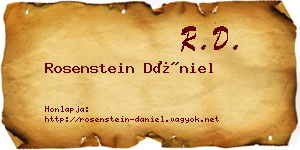 Rosenstein Dániel névjegykártya